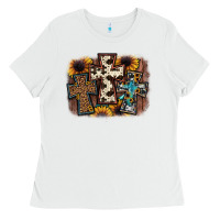 White cross background Ladies Tee - JahusDesignShop