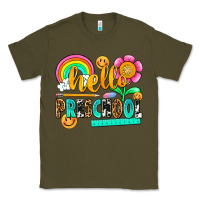 Army Green hello preschool Classic Tee - NancyCooperArtShop