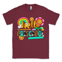 Burgundy hello preschool Classic Tee - NancyCooperArtShop