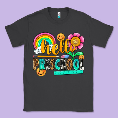 Hello Preschool Classic Tee Designed By Nancycooperartshop