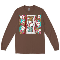 Chestnut baseball mom Long Sleeve Tee - LillyAllenDesigns