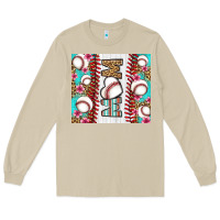 Mushroom baseball mom Long Sleeve Tee - LillyAllenDesigns
