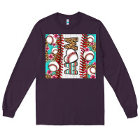 Plum baseball mom Long Sleeve Tee - LillyAllenDesigns