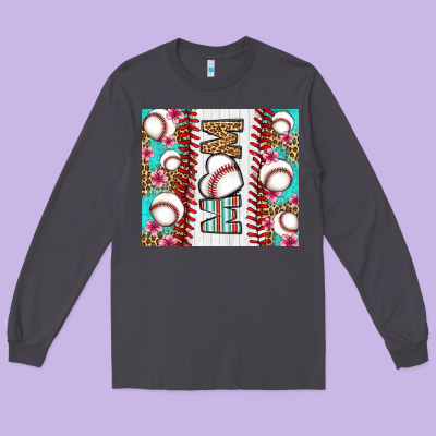 Baseball Mom Long Sleeve Tee Designed By Lillyallendesigns