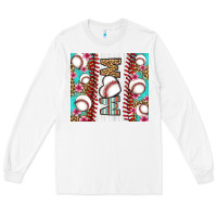 White baseball mom Long Sleeve Tee - LillyAllenDesigns