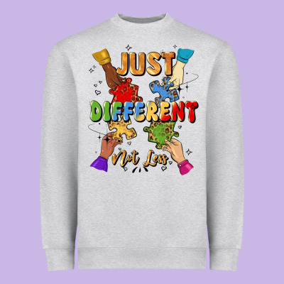 Just Different Not Less Heavyweight Sweatshirt Designed By Artiststas
