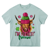 Arona i'm freakin freezin pink christmas long haired cow Heavy Core Tee - Jasminsmagicworld