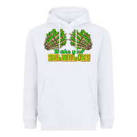 White Shake Your Shamrocks St. Patrick's Day Heavyweight Hoodie - CowGirlArtShop