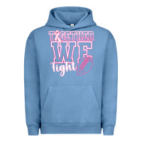 Pigment Pebble Blue Together WE Fight Urban Hoodie - CowhideDigitalArt