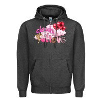 Charcoal Heather Clouds of love with balloons Valentine's Day Zipper Hoodie - HowdyJamesFarm