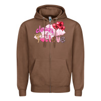 Chestnut Clouds of love with balloons Valentine's Day Zipper Hoodie - HowdyJamesFarm
