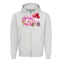 Dove Grey Clouds of love with balloons Valentine's Day Zipper Hoodie - HowdyJamesFarm