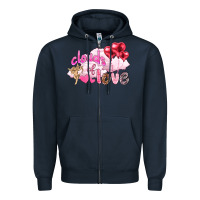 Navy Clouds of love with balloons Valentine's Day Zipper Hoodie - HowdyJamesFarm