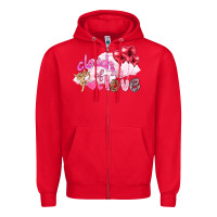 Red Clouds of love with balloons Valentine's Day Zipper Hoodie - HowdyJamesFarm