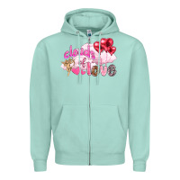 Seafoam Clouds of love with balloons Valentine's Day Zipper Hoodie - HowdyJamesFarm