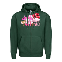 Sports Green Clouds of love with balloons Valentine's Day Zipper Hoodie - HowdyJamesFarm