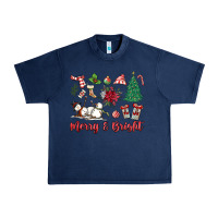 Navy merry bright Urban Heavy Tee - MaliasSmallBusiness