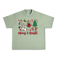 Oil Green merry bright Urban Heavy Tee - MaliasSmallBusiness