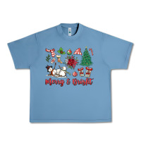 Pebble Blue merry bright Urban Heavy Tee - MaliasSmallBusiness