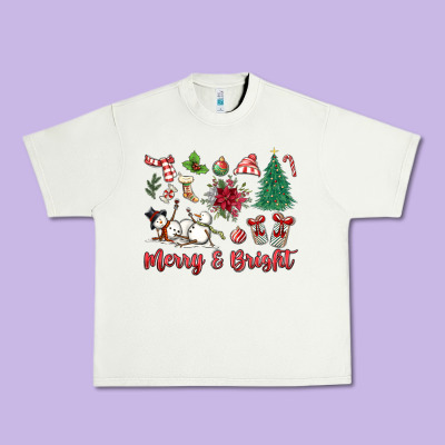 Merry Bright Urban Heavy Tee Designed By Maliassmallbusiness