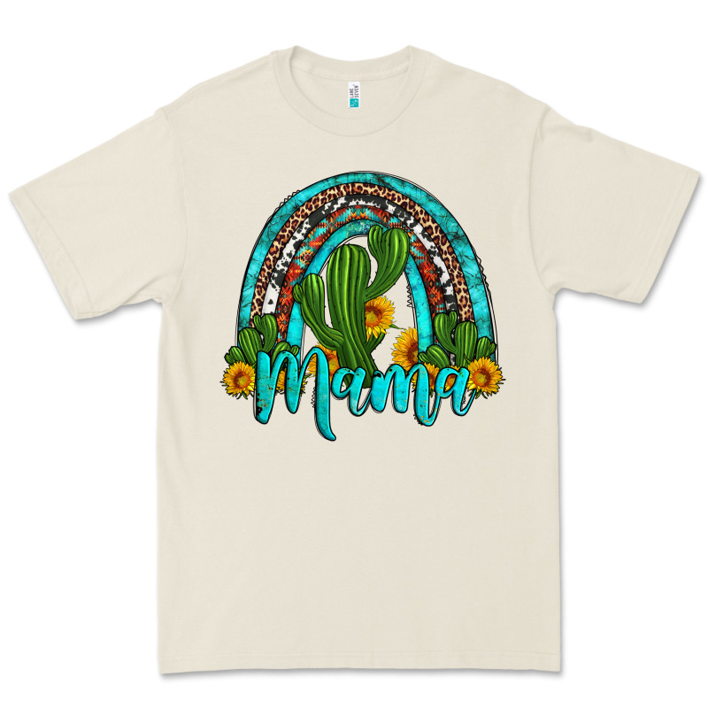 Western Cactus And Sunflower Mama Rainbow Premium Tee by Artiststas | Teevron