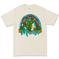 Bone western cactus and sunflower mama rainbow Premium Tee - Artiststas