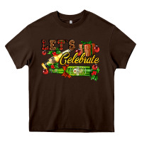 Chocolate Brown let`s celebrate with beer bottles Heavy Core Tee - AdoDesignShop