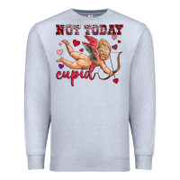 Heather Grey not today cupid Premium Sweatshirt - OliviaCreatesArt