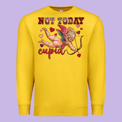 Not Today Cupid Premium Sweatshirt Designed By Oliviacreatesart