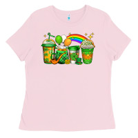 Bubblegum Pink st patricks coffee Ladies Tee - Jasminsmagicworld