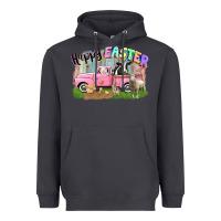 Smoke Happy Easter truck with farm animals Easter Day Heavyweight Hoodie - CowGirlArtShop