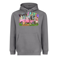 Storm Happy Easter truck with farm animals Easter Day Heavyweight Hoodie - CowGirlArtShop