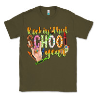 Army Green rockin that school year Classic Tee - NancyCooperArtShop
