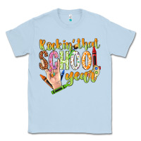 Dusty Blue rockin that school year Classic Tee - NancyCooperArtShop