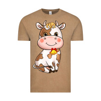 Vintage Coffee cartoon cow Vintage Tee - NancyCooperArtShop
