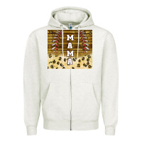 Oatmeal Heather mama baseball sippy cup Zipper Hoodie - TumblerDesignByShophia
