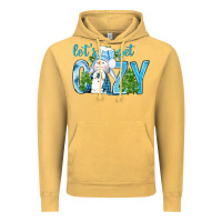 Vintage Mustard lets get cozy Vintage Hoodie - NancyCooperArtShop