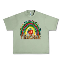 Oil Green rainbow teacher Urban Heavy Tee - NancyCooperArtShop