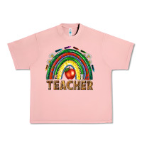 Salmon rainbow teacher Urban Heavy Tee - NancyCooperArtShop