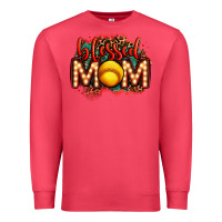 Cardinal blessed softball mom lightbulb letters Premium Sweatshirt - OliviaCreatesArt