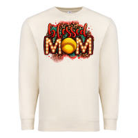 Sandshell blessed softball mom lightbulb letters Premium Sweatshirt - OliviaCreatesArt