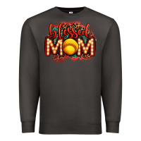 Smoke blessed softball mom lightbulb letters Premium Sweatshirt - OliviaCreatesArt