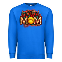 True Royal blessed softball mom lightbulb letters Premium Sweatshirt - OliviaCreatesArt