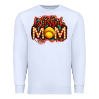 White blessed softball mom lightbulb letters Premium Sweatshirt - OliviaCreatesArt