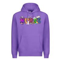 Purple Easter nurse Easter Day Premium Hoodie - HowdyJamesFarm
