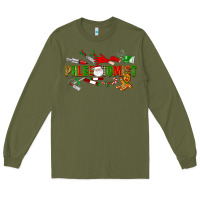 Army Green christmas phlebotomist Long Sleeve Tee - LillyAllenDesigns
