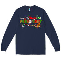 Navy christmas phlebotomist Long Sleeve Tee - LillyAllenDesigns