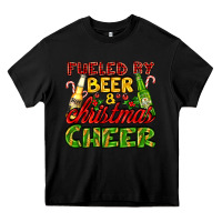 Black fueled by beer and christmas cheer with beer bottles Heavy Core Tee - AdoDesignShop