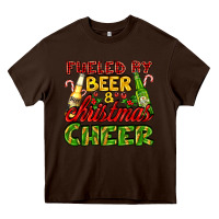 Chocolate Brown fueled by beer and christmas cheer with beer bottles Heavy Core Tee - AdoDesignShop