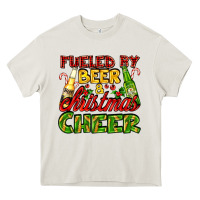 Cream fueled by beer and christmas cheer with beer bottles Heavy Core Tee - AdoDesignShop